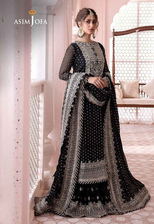 Asim Jofa Chiffon Embroided Un-Stitch