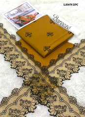 BAREEZA LAWN EMB 2PC UNSTICHED