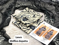 LAWN SHAFOON DUPPATA 3PC