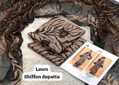 LAWN SHAFOON DUPPATA 3PC