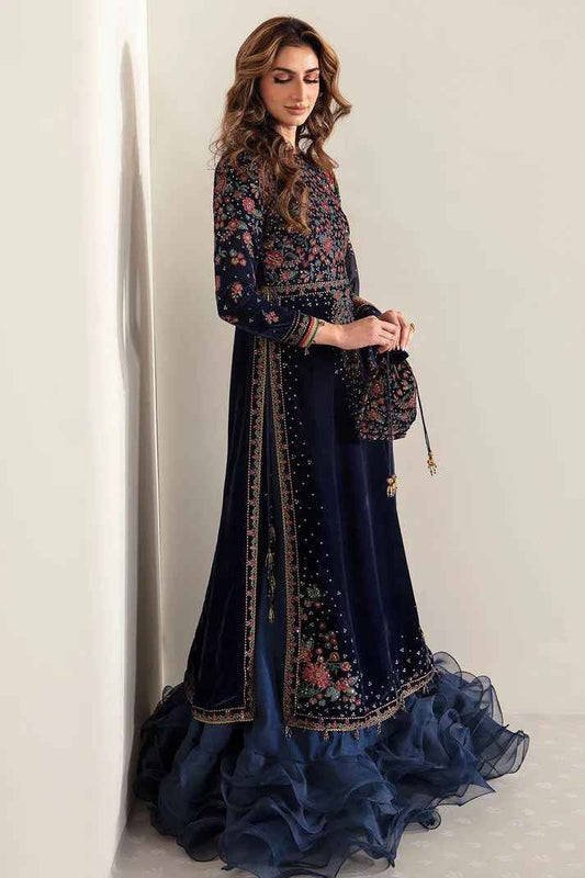 Chiffon Velvet 3Pc Suit Jazmin velvet luxury wedding Collection