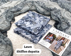 LAKHANY LAWN 3PC UNSTICHED
