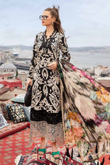 3-Piece Unstitched Suit: Digital Printed Cambric with Chiffon Dupatta