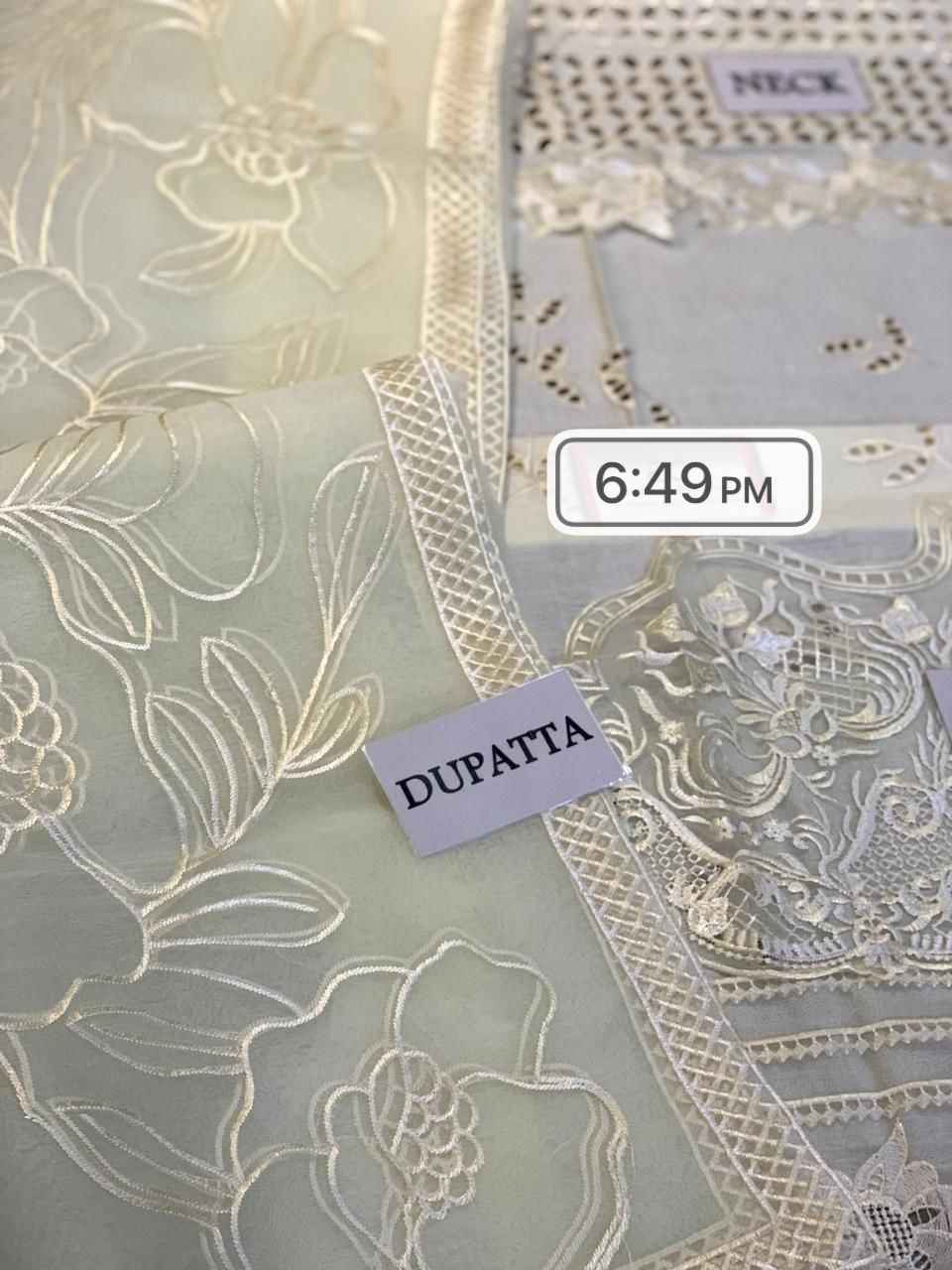 Valentina Creme-24 | Luxury Unstitched Collection