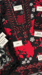 Ramsha Premium Embroidered Lawn & Chiffon 3PC Suit