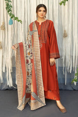 EMBERIODERY LAWN 3PC UNSTICHED