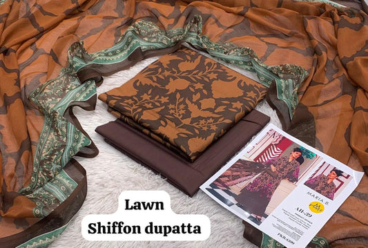 MARIA B LAWN 3PC UNSTICHED