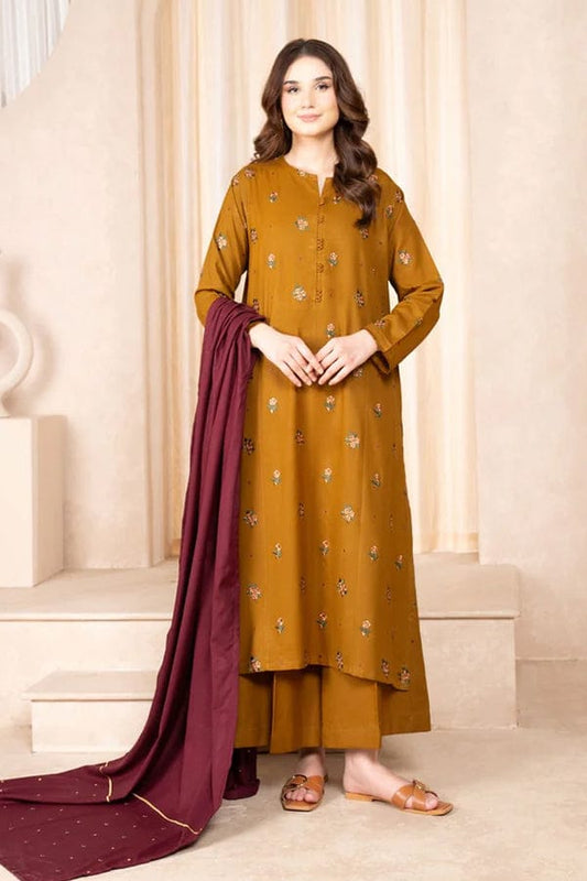 EMBERIODERY LAWN 3PC UNSTICHED