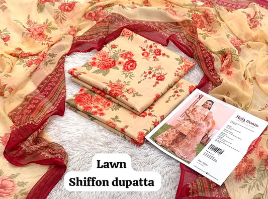 RAJA SAHIB LAWN 3PC  UNSTICHED