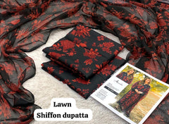 LAWN SHAFOON DUPPATA 3PC