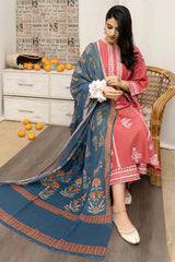 EMBERIODERY LAWN 3PC UNSTICHED