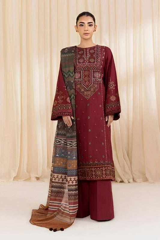 KASERIYA EMB LAWN 3PC UNSTICHED