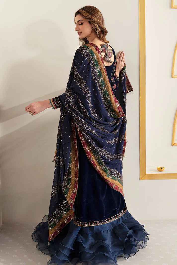 Chiffon Velvet 3Pc Suit  Jazmin velvet luxury wedding Collection