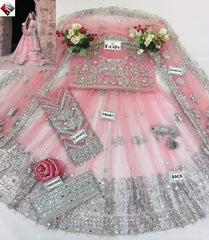 Kashee Heavy Embroidered Bridal Maxi with Satin Silk Trouser