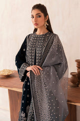 Jazmin Velvet Wedding Suit with Organza Tie & Dye Dupatta