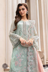Maria B Couture Collection: Heavy Embroidered Chiffon with Spangle Work