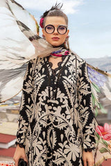 3-Piece Unstitched Suit: Digital Printed Cambric with Chiffon Dupatta
