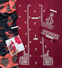 Winter Collection – Airjet Dhanak Embroidered 3-Piece Suit