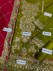 Asim Jofa Luxury Chiffon: Heavy Embroidery & Ready-to-Wear Dupatta