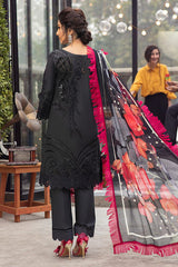 3-Piece Unstitched Suit: Chikankari Lawn with Silk Dupatta & Embroidered Patches